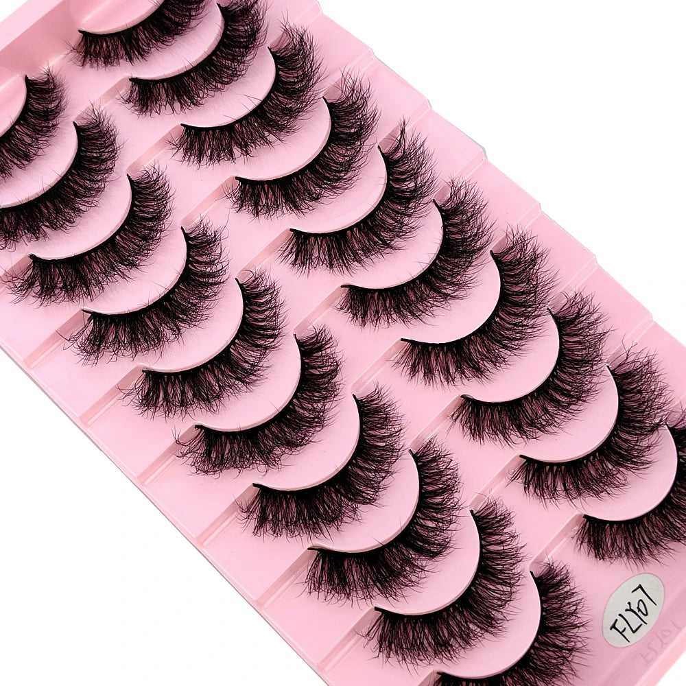 10 Pairs Faux Mink Eyelashes