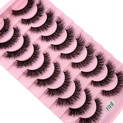 10 Pairs Faux Mink Eyelashes