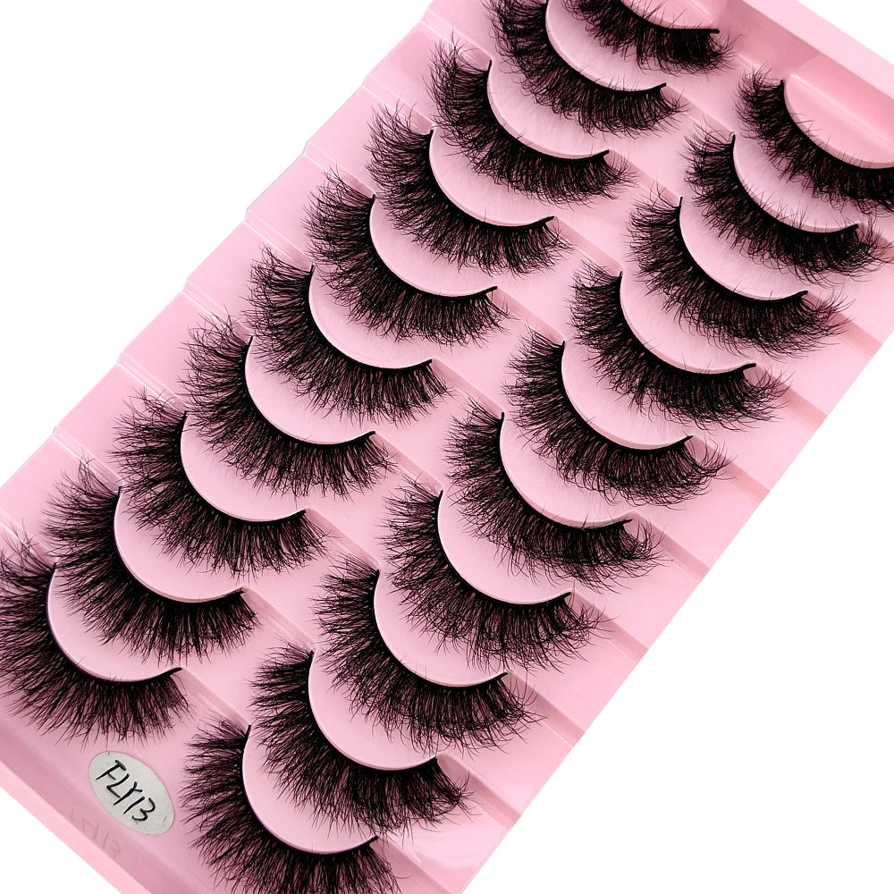 10 Pairs Faux Mink Eyelashes