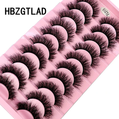 10 Pairs Faux Mink Eyelashes