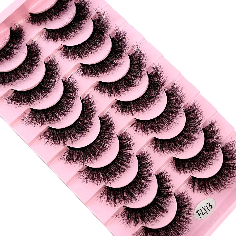 10 Pairs Faux Mink Eyelashes