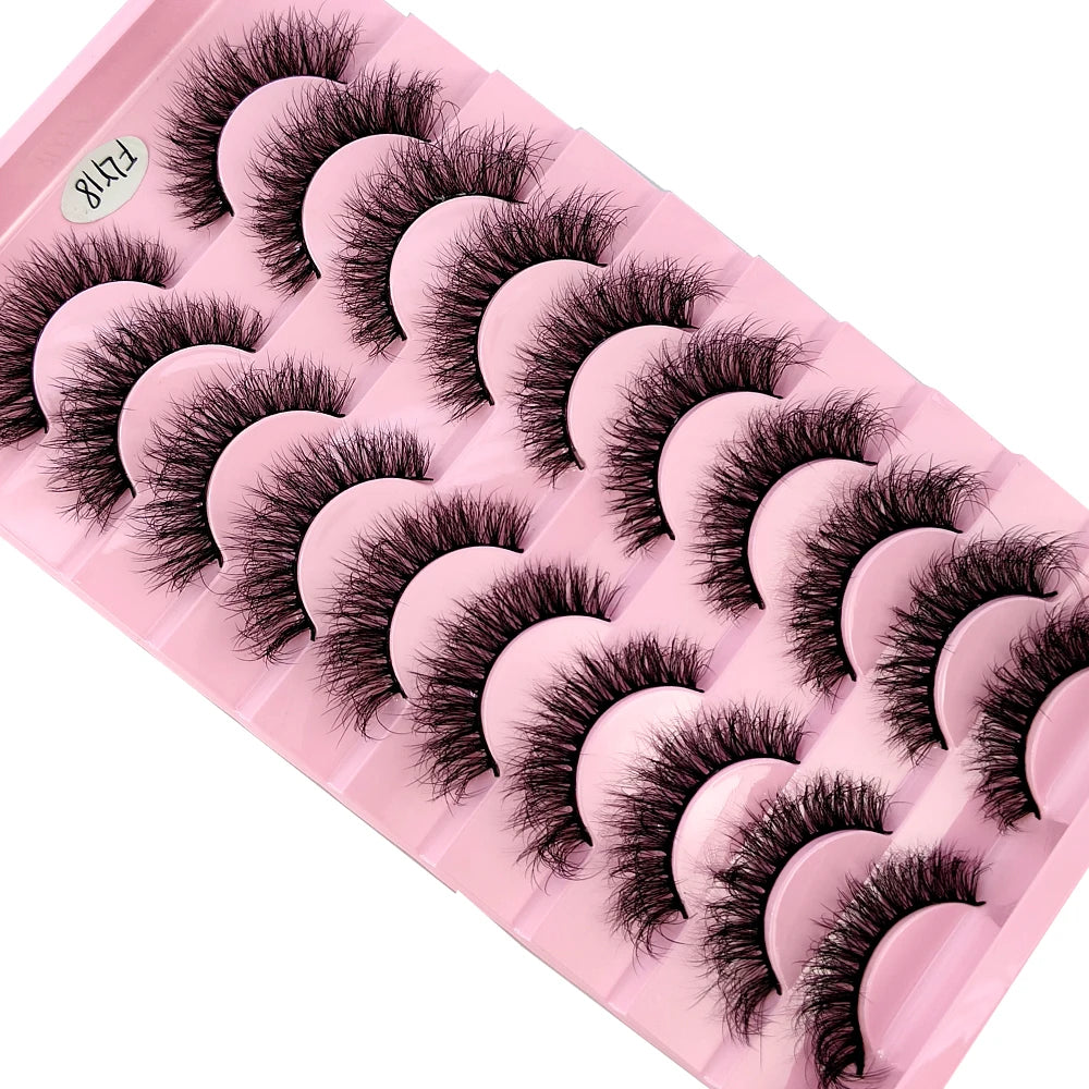 10 Pairs Faux Mink Eyelashes