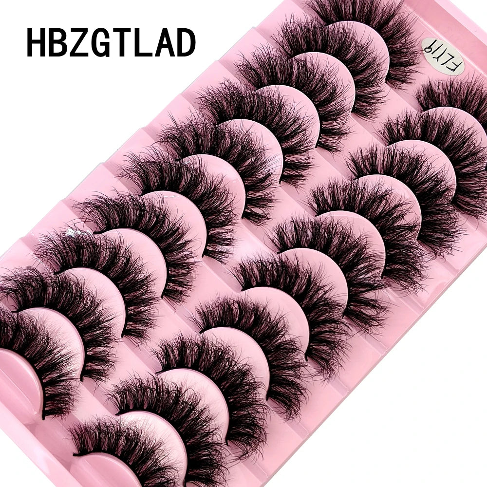 10 Pairs Faux Mink Eyelashes