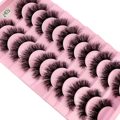 10 Pairs Faux Mink Eyelashes