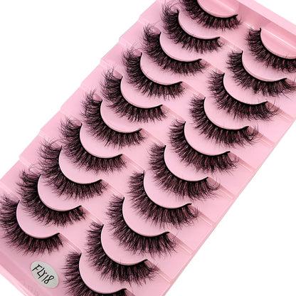 10 Pairs Faux Mink Eyelashes