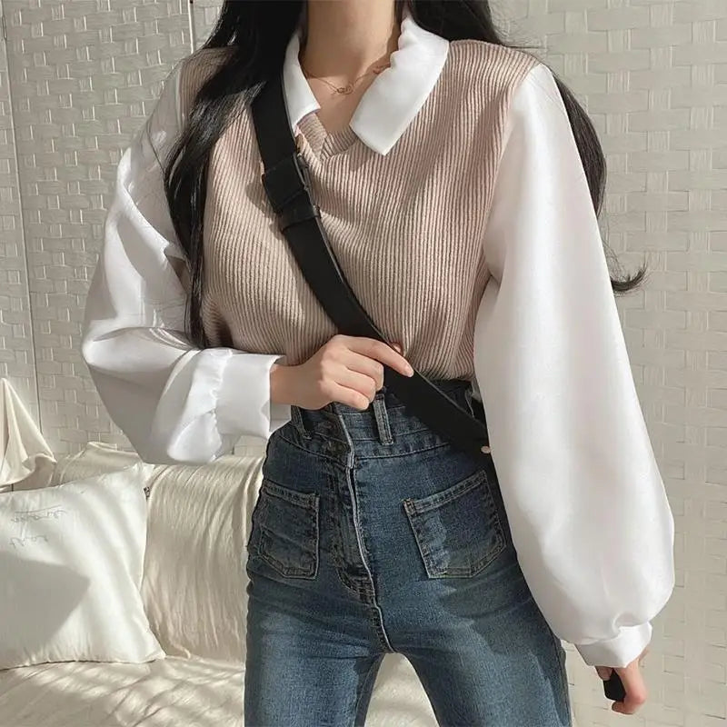 Blusa elegante de 2 piezas