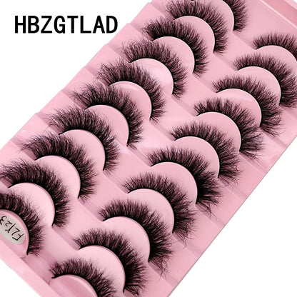 10 Pairs Faux Mink Eyelashes