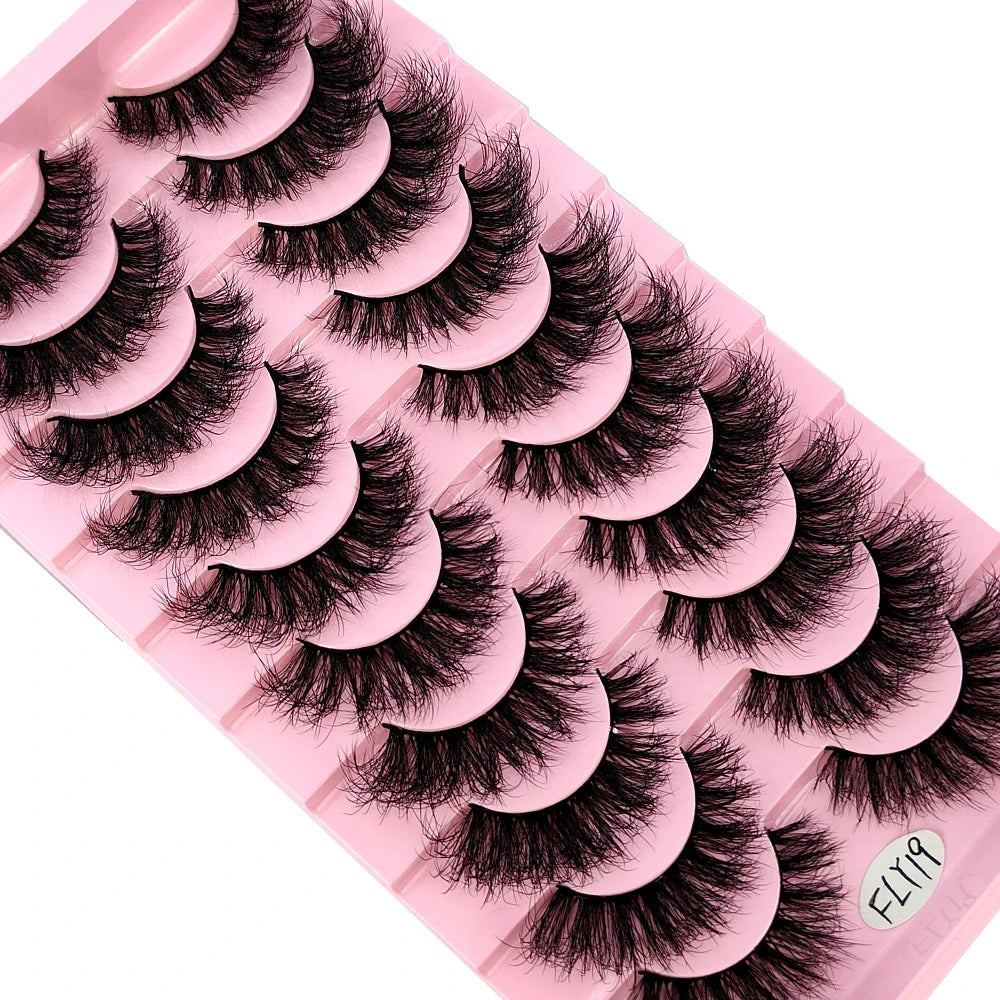 10 Pairs Faux Mink Eyelashes