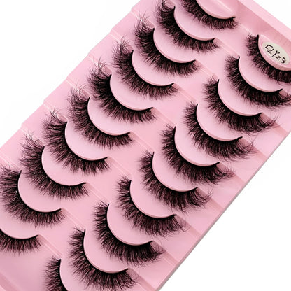 10 Pairs Faux Mink Eyelashes