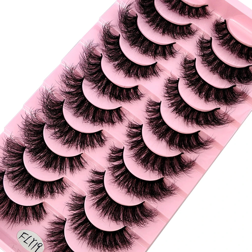 10 Pairs Faux Mink Eyelashes