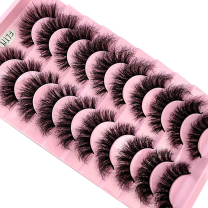 10 Pairs Faux Mink Eyelashes