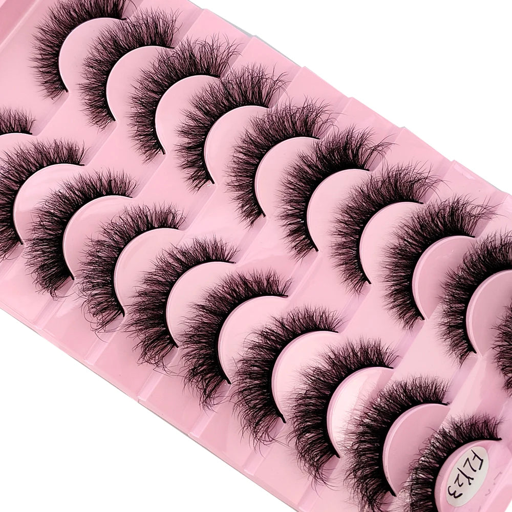 10 Pairs Faux Mink Eyelashes